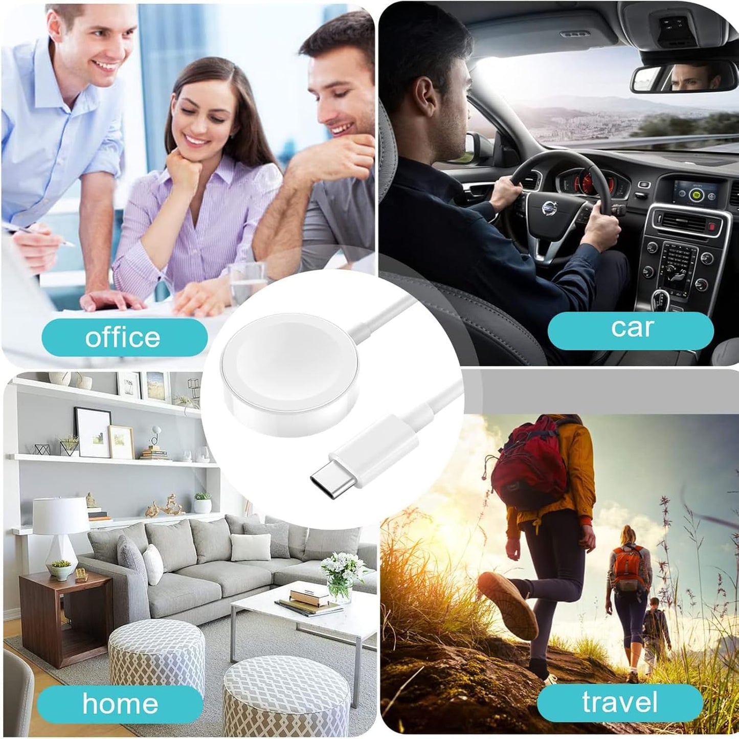 TypeC girişli manyatik akıllı saat watch hızlı şarj cıhazı - S4A