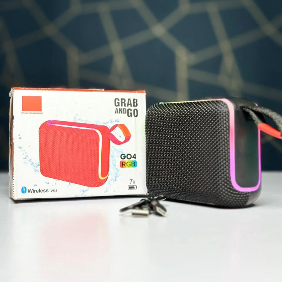 Go4 rgb ışıklı taşınabilir 5,3v 7 saat kullanım süreli ip67 suya dayanıklı bluetooth hoparlör - H3V