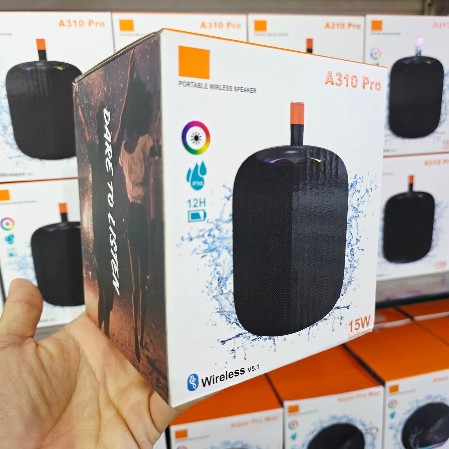 A310 pro ev masaüstü kablosuz taşınabilir LED rgb ışıklı 10 metre menzilli suya dayanıklı 12 saat pil ömürlü şarj edilebilir 15W 5,1v bluetooth hoparlör - H3U