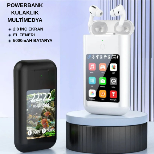 powerbankli bluetooth kulaklık
