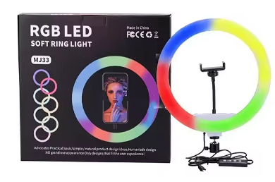 Mj33 - 14 inç (33cm) RGB led selfie ışığı tripodlu
