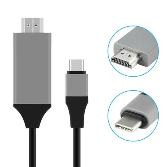 Type-C HDMI TV Görüntü Aktarıcı – 4K ve 1080p Destekli, Hızlı Veri Aktarımı Özellikli HDMI Bağlantı Kablosu
