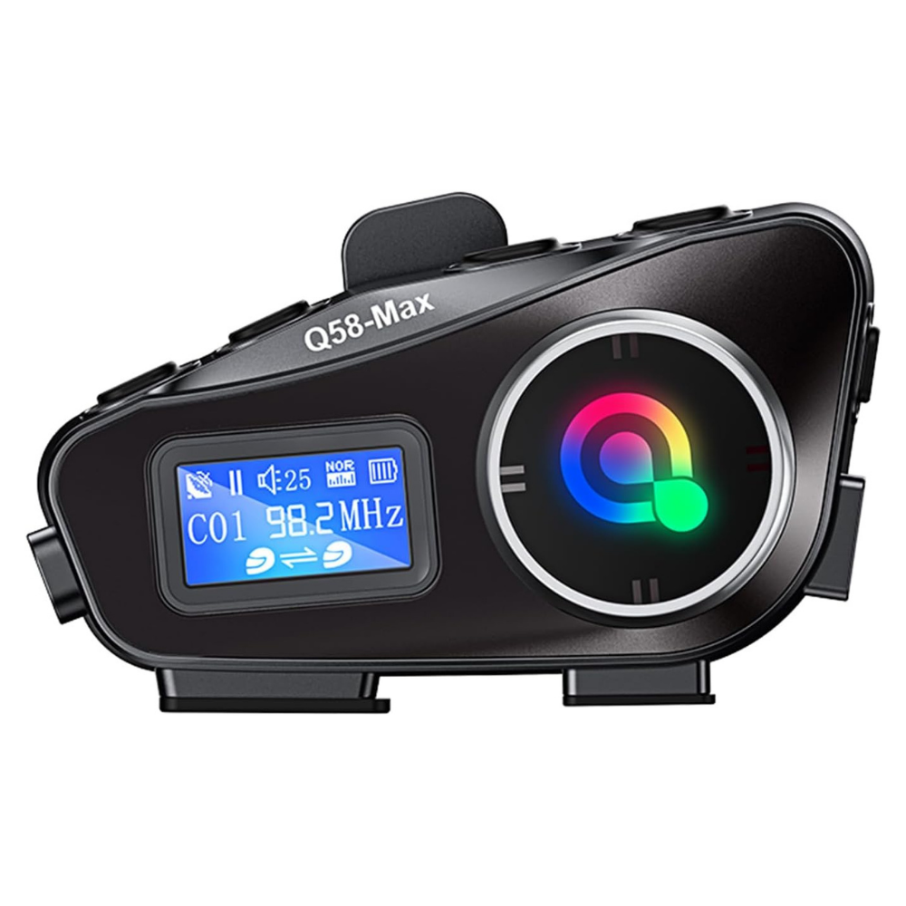 Q58 Max Kablosuz Motosiklet İnterkom Kulaklık Gürültü Engelleme, radyolu 2 Sürücü için 500M İçinde canlı telsiz Konuşur 5.3v bluetooth su geçirmez - G6P