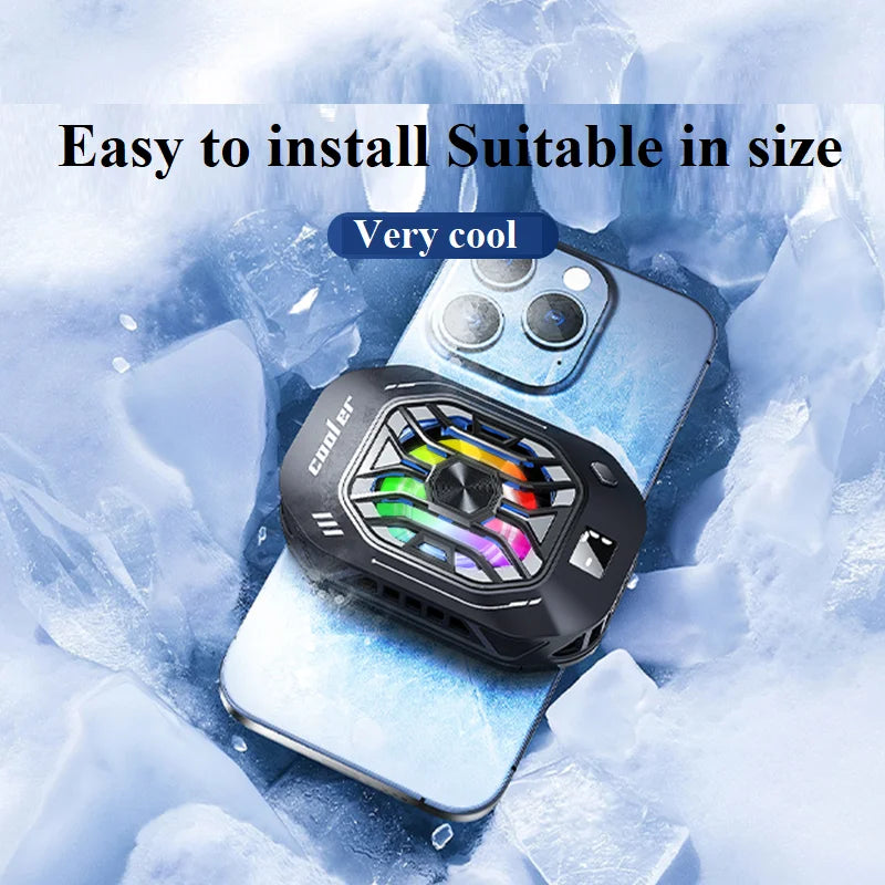 F-25 Wired Mobile Phone Cooling Fan – Effective Heat Dissipation and RGB Light Support for Gamers
