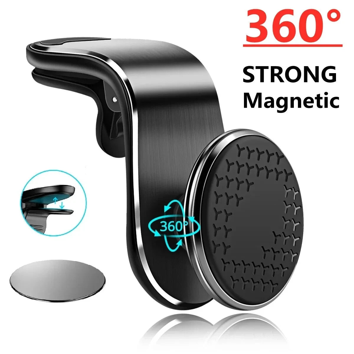 Havalandırma izgaraya takılan magnetik mini araç tutucu - R1S - KolayMagza
