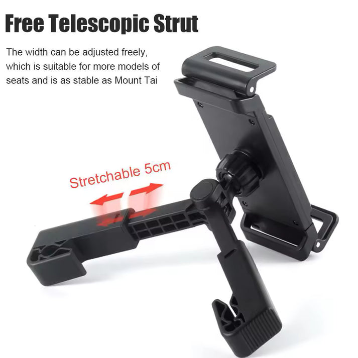 Adjustable tablet and phone holder for the back of the car seat model Q - R2F