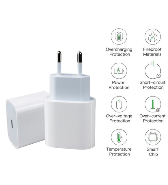 رأس محول شاحن بمخرج USB-C بقوة 20 وات من Apple