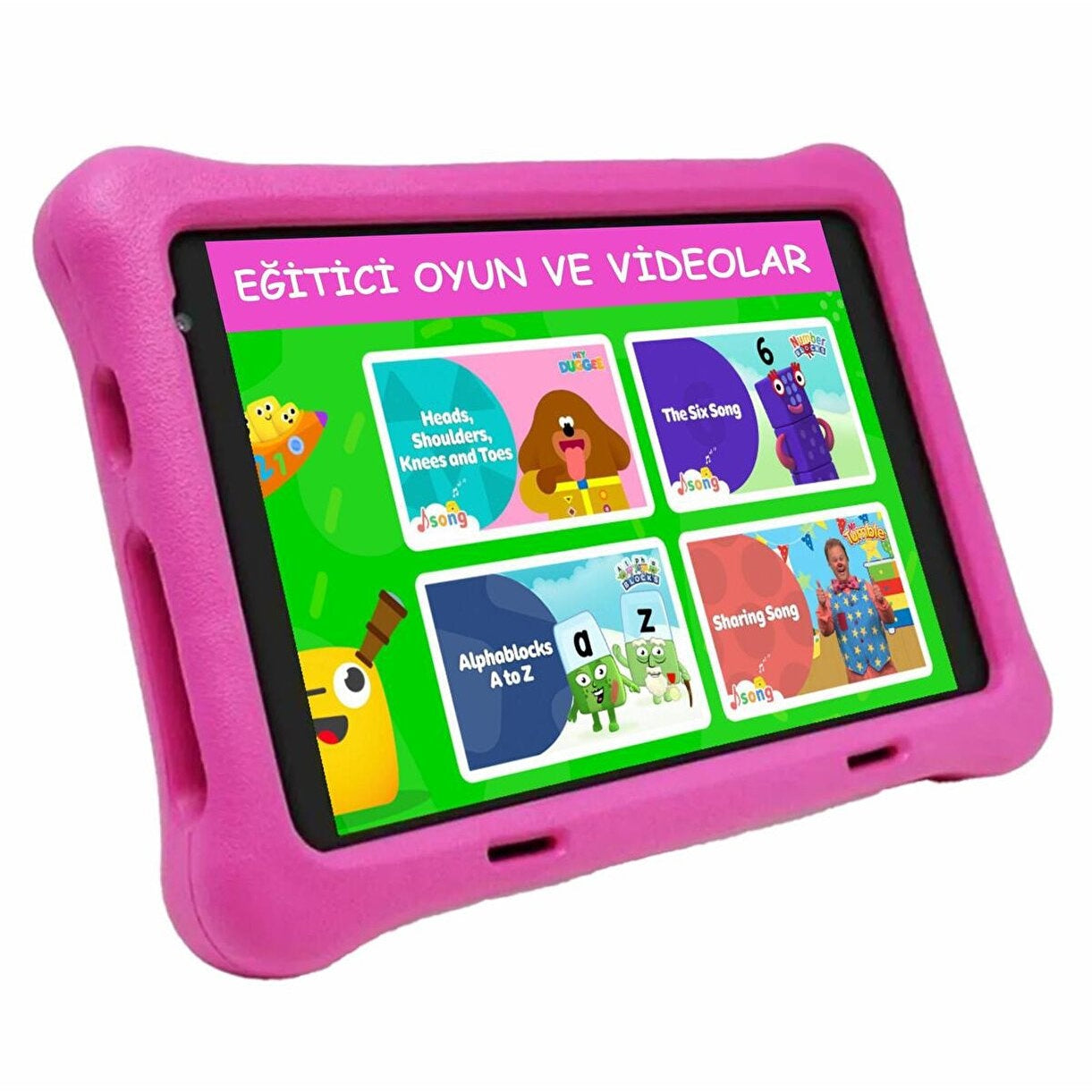 CCIT 7" Kids Tablet & Headset - 4GB RAM, 128GB Memory, Android 10, Zoom Supported, Special Educational Tablet for Children - G3Y