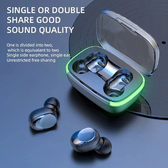 Y60 ışıklı kulak içi ios Android uyumlu tuşlu mikrofonlu 5.0v bluetooth kulaklık