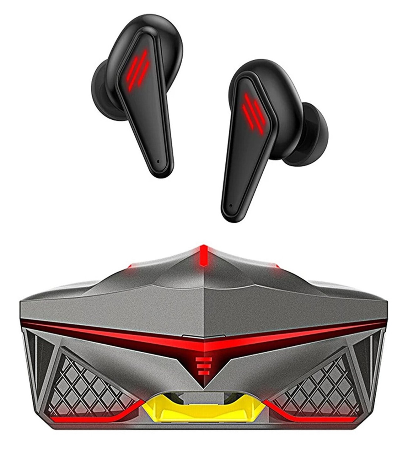 K98 led ışıklı kulak içi metal kasa mikrofonlu dokunmatik ios Android uyumlu oyuncu bluetooth kulaklık