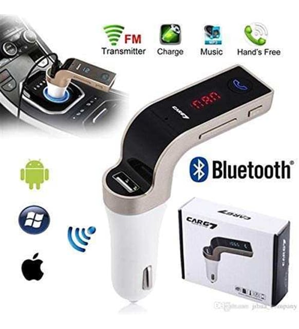 G7 araç çakmaklık bluetooth kiti FM transmitter usb çıkışlı