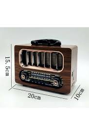 Kbroad full band radyo ahşap tasarım fm/am/sw/usb/tf destekli şarj edilebilir bluetooth hoparlör - H3M
