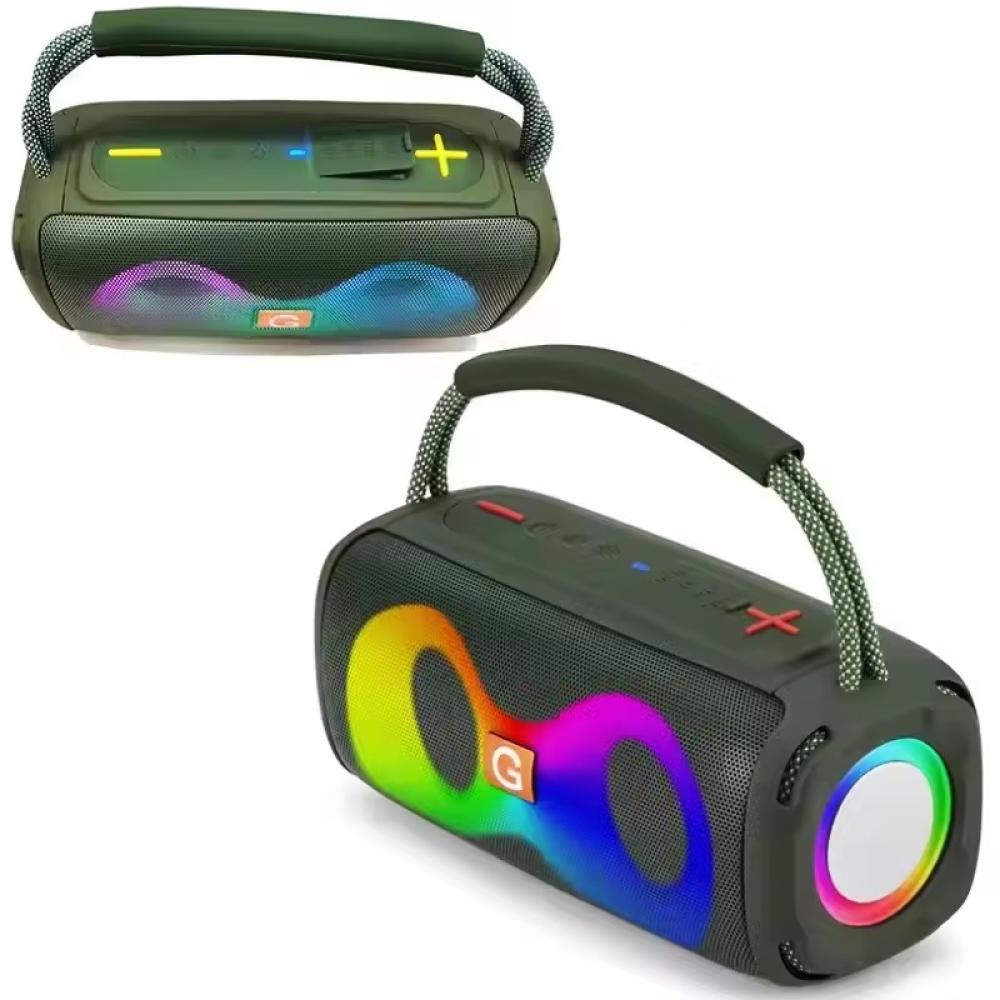 Taşınabilir rgb led ışıklı 12 saat çalışma süreli mikrofonlu basslı 5,3v bluetooth hoparlör - H3E