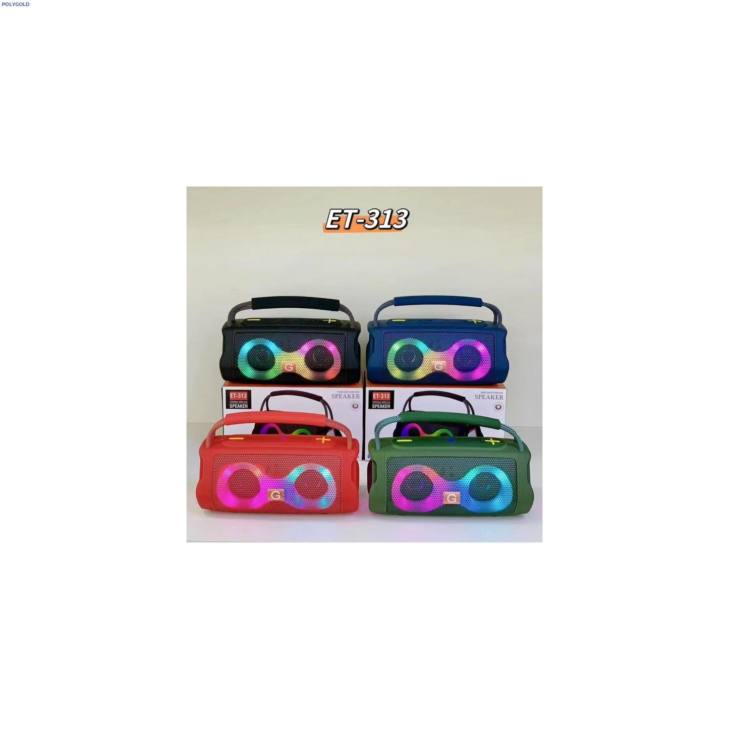Taşınabilir rgb led ışıklı 12 saat çalışma süreli mikrofonlu basslı 5,3v bluetooth hoparlör - H3E