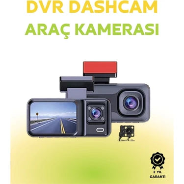 1080p full hd DVR araç içi kayıt dash cam ön arka çift kameralı mikrofonlu - G5W