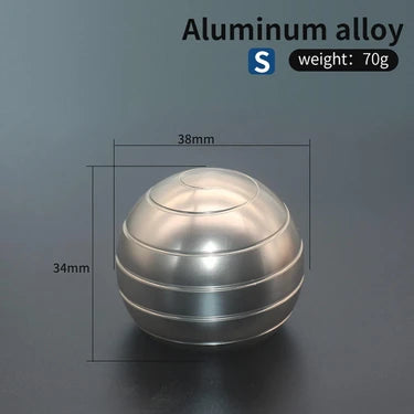 Decompression gyro ball – 1.77 inch spiral groove rotating office stress reliever – G3E