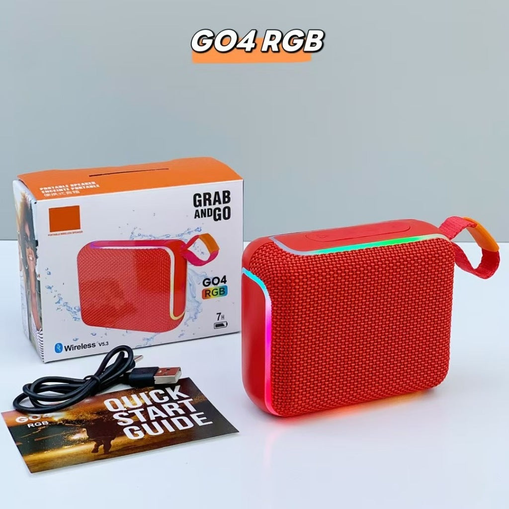 Go4 rgb ışıklı taşınabilir 5,3v 7 saat kullanım süreli ip67 suya dayanıklı bluetooth hoparlör - H3V