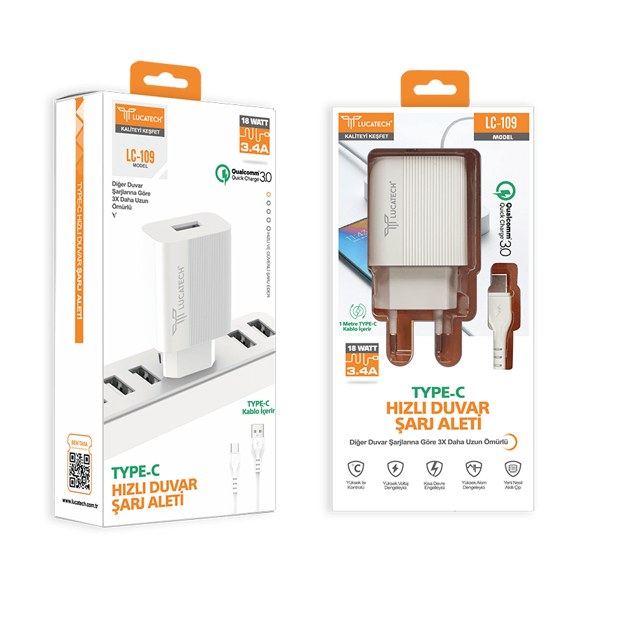 Lc-109 usb typec turbo destekli şarj seti 3,4a 18w kolaymagza ,klolay magza, km , km tech, km technology, toptan telefon aksesuarları, toptan, Kolaymagza, KolayMazga, KM technology, KM tech, toptan gsm, toptan ürünler, e-ticaret toptan, eminönü toptan, tahtakale, tahtakale toptan