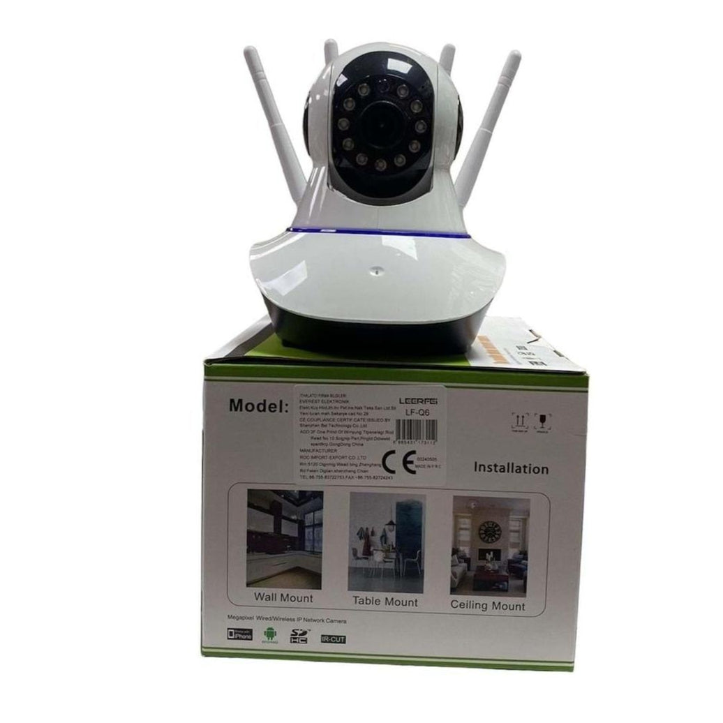 LF-Q6 5 antenli HD 360 derece döner wifi ip kamera - G5K