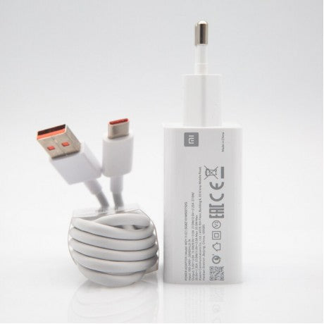 Xaomi 33w usb çıkışlı başlık ve usb typeC kablo şarj seti