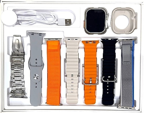 RM8 Pro Max 49mm AMOLED Ekran Akıllı Saat – 7 Kordon Seçeneği ve Kılıfı ile Şık Tasarım, Spor & Sağlık Takibi, Uzun Pil Ömrü