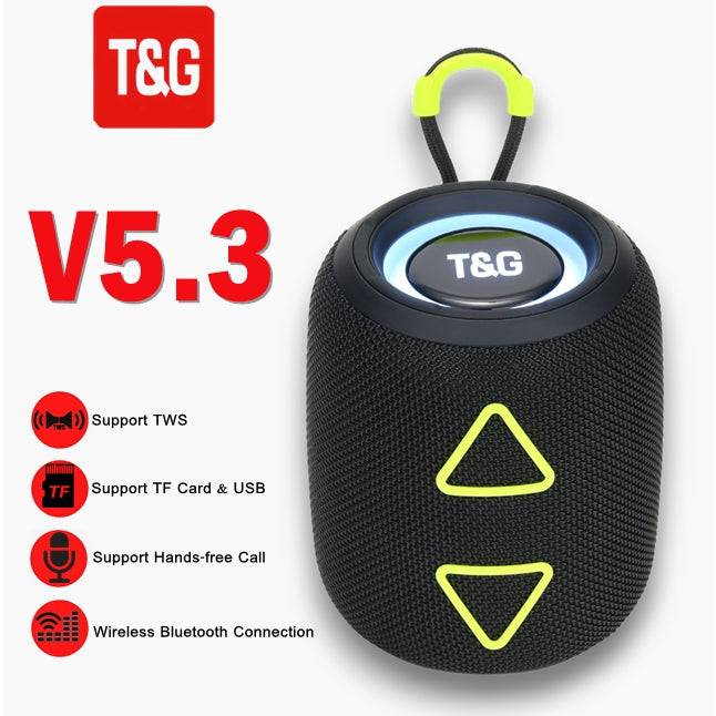 TG-655 taşınabilir rgb LED ışıklı Sd kart USB hafıza aux destekli 5W 1200mah 5.3V fm radyolu Bluetooth hoperlör