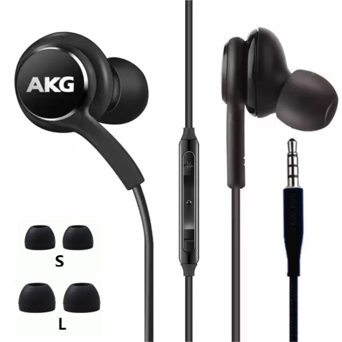 سماعات أذن سلكية من سامسونج AKG مقاس 3.5 ملم مع ميكروفون