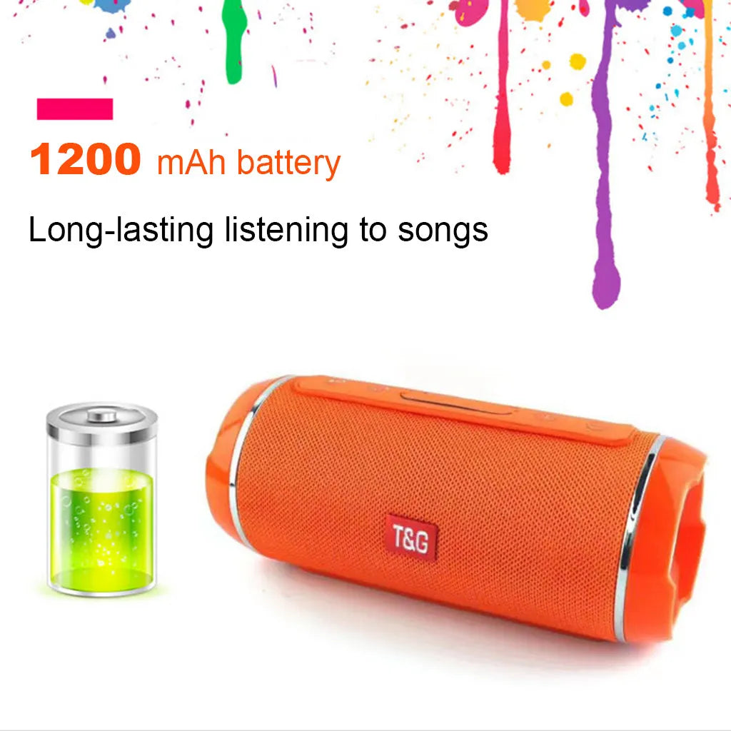 TG-116 su geçirmez fm radyo Sd kart Usb aux destekli taşınabilir 1200mah Bluetooth hoparlör