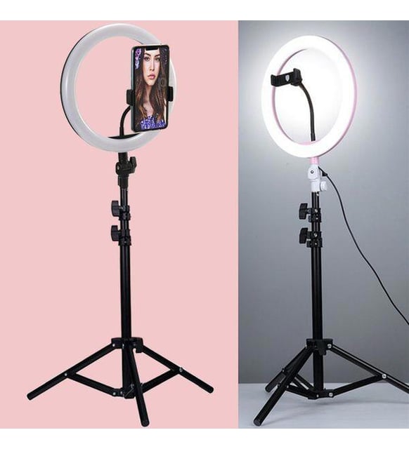 Ring fill light white yellow selfie 26cm light including stand hx-260 - G2B