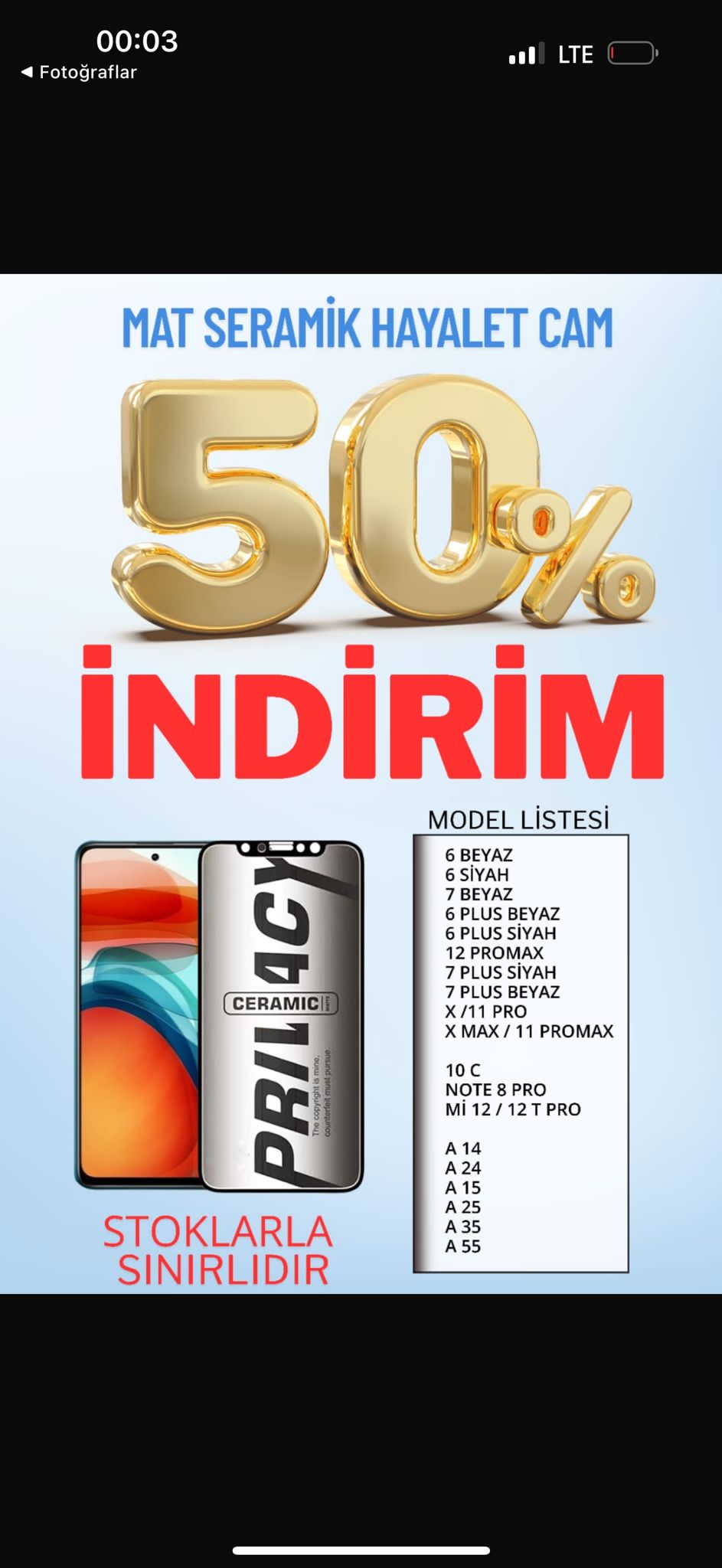 Tüm kılıflar (WhatsApp liste alın)