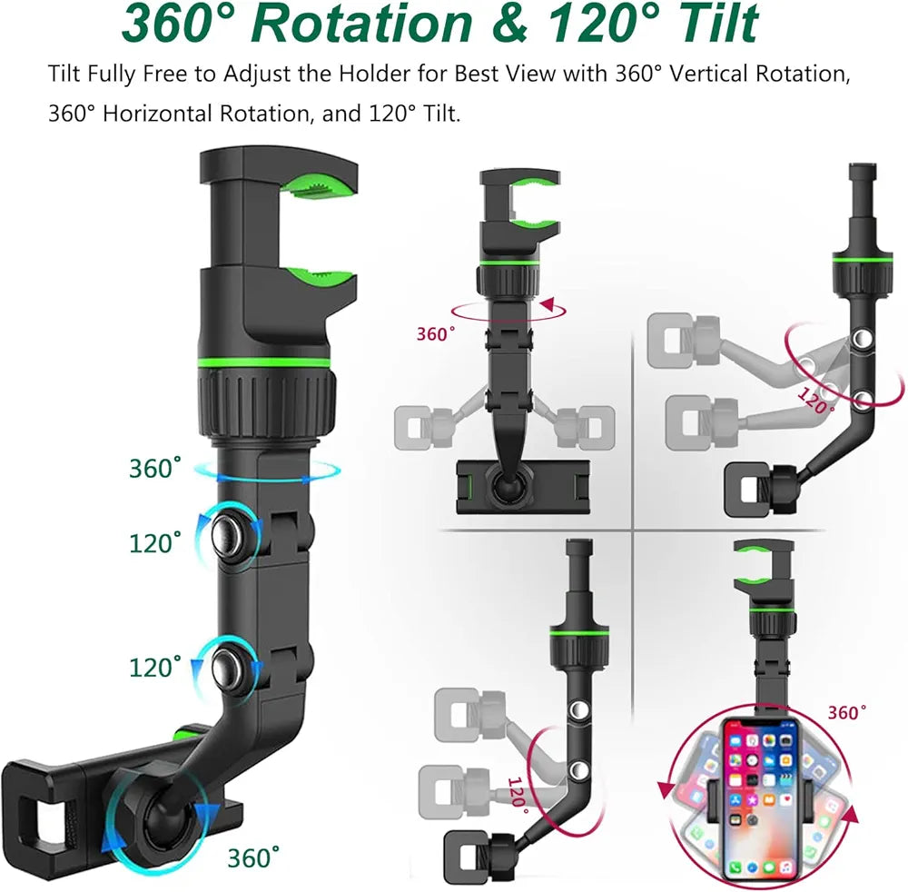 360 degree adjustable vacuum in-car phone holder mounted on the rearview mirror re-03 - R1B