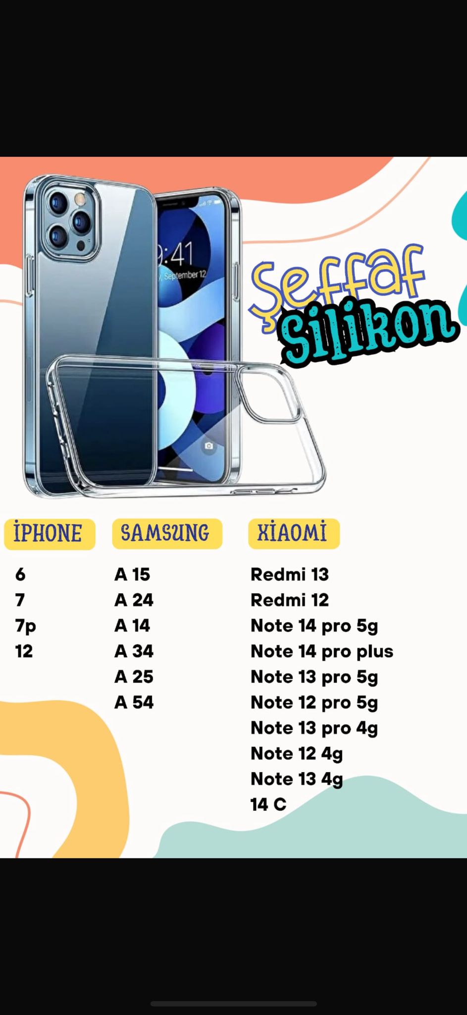 Tüm kılıflar (WhatsApp liste alın)