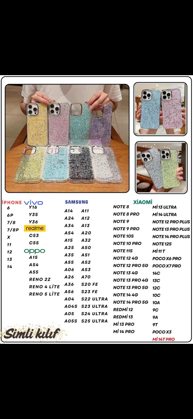 Tüm kılıflar (WhatsApp liste alın)