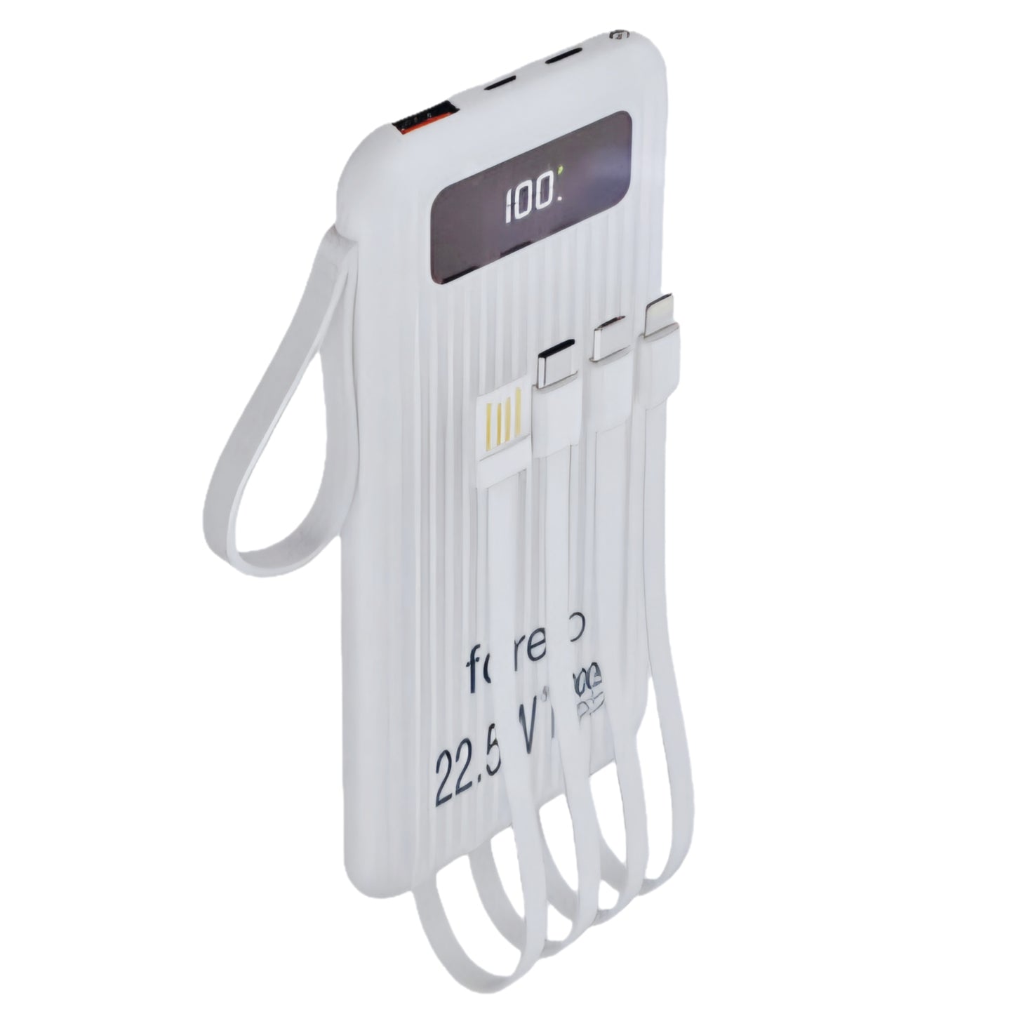 Portable power bank kx-110 with 10,000 mAh internal cable, LED indicator, 22.5W fast charging support - P1G
