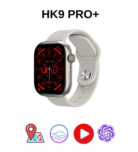 HK9 Pro+ AMOLED 2.02” Smartwatch – Huge Display, Superior Performance and Stylish Design - A1Q