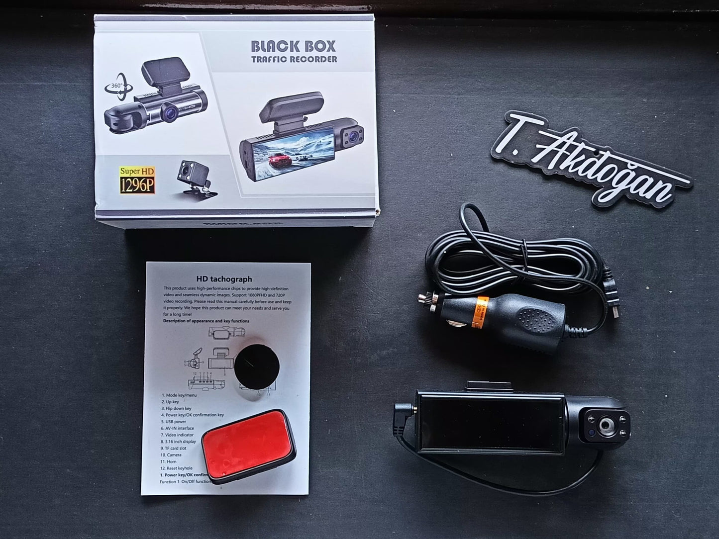 Dash camera 1296p 360 degree recording black box inside and outside the car - G2M