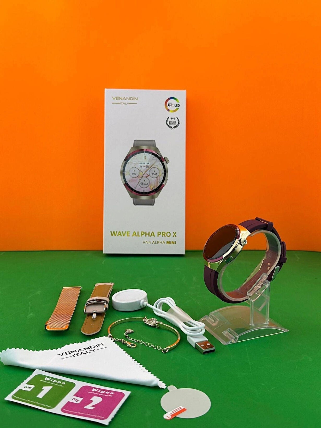 Venandin wave alpha pro x 41mm amoled akıllı saat – şık tasarım, bluetooth arama, spor & sağlık takibi, uzun pil ömrü