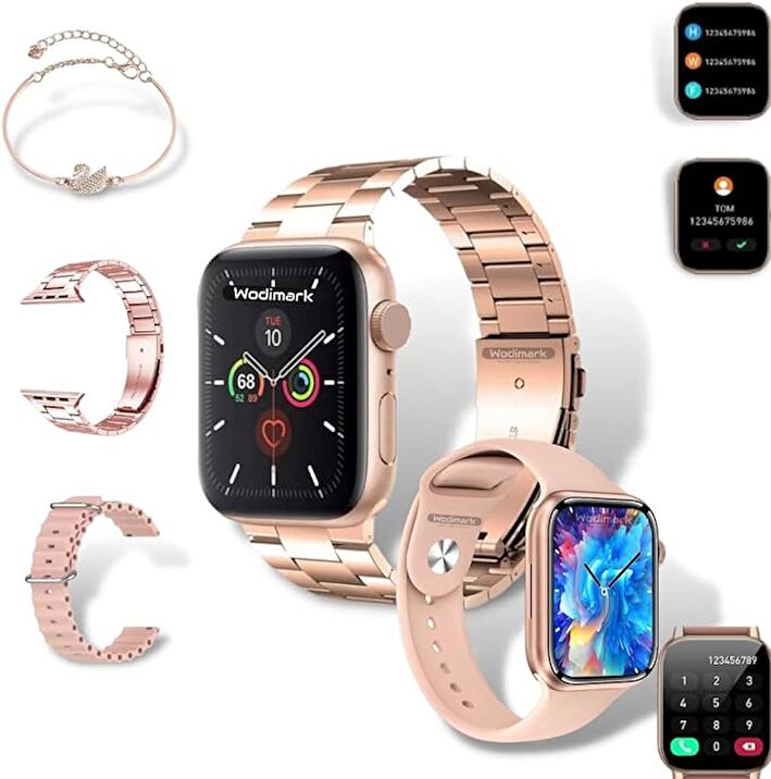 G9 Mini 41mm Akıllı Kadın Saati – Bilezikli, 3 Kordonlu, Şık ve Akıllı