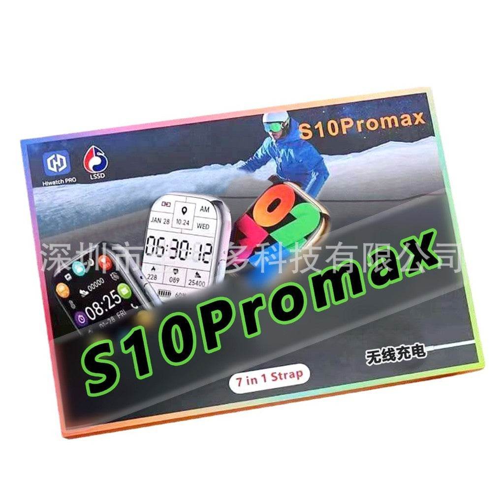 S10 Pro Max 7 kordonlu Dokunmatik HD Ekran ve Manyetik Kablosuz Şarj Özellikli Akıllı Saat - A3G - KolayMagza