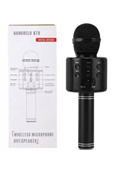 Karaoke mikrofonlu bluetooth aux usb hafıza kart destekli hoperlör - H1N - KolayMagza