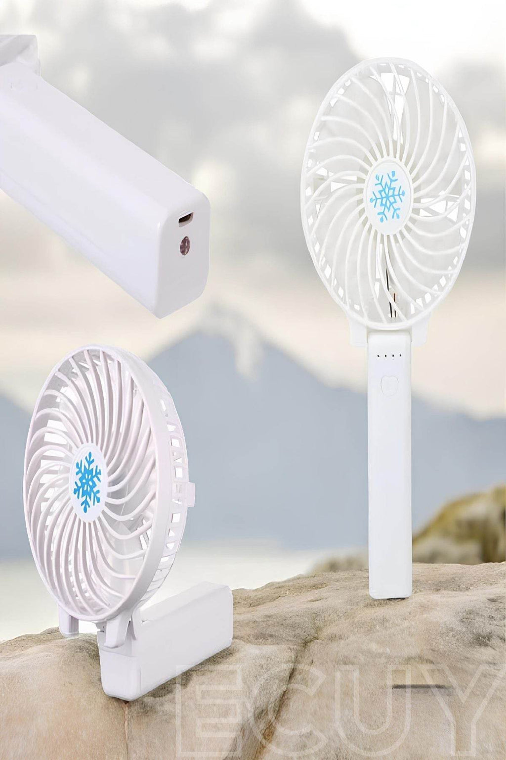 Şarj edilebilir mini el fanı | 3 kademeli hız, katlanabilir tasarım, usb’li taşınabilir fan - G4F - KolayMagza
