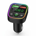 In-Car Bluetooth FM Transmitter - Wireless MP3 Player with Dual USB + Type-C Fast Charging Ports