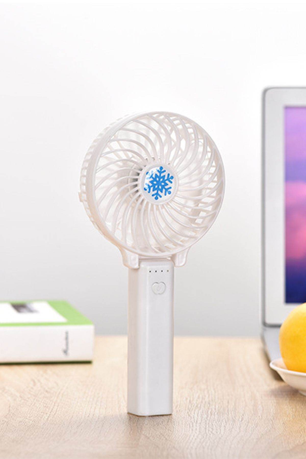 Şarj edilebilir mini el fanı | 3 kademeli hız, katlanabilir tasarım, usb’li taşınabilir fan - G4F - KolayMagza