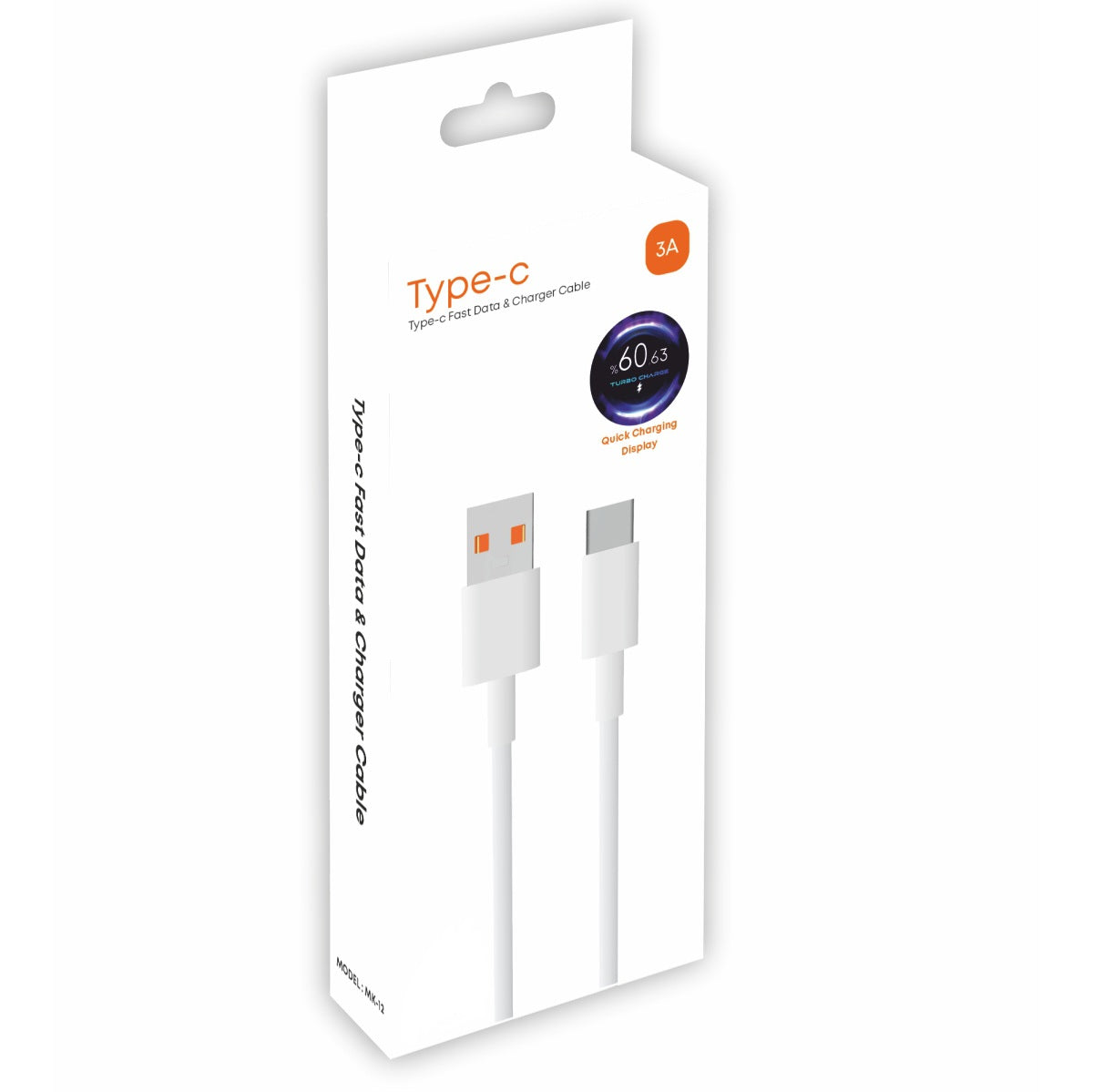 ( 5 adet ) 120W Süper Hızlı Şarj Kablosu 6A Type-C To USB - Dijital Şarj Göstergeli Turbo Hızlı Veri Aktarım Kablosu Tucci