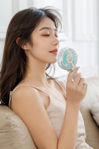 Şarj edilebilir mini el fanı | 3 kademeli hız, katlanabilir tasarım, usb’li taşınabilir fan - G4F - KolayMagza