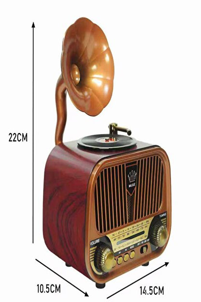 MD-1318BT nostaljik tasarımlı bluetooth hoparlör ve radyo.