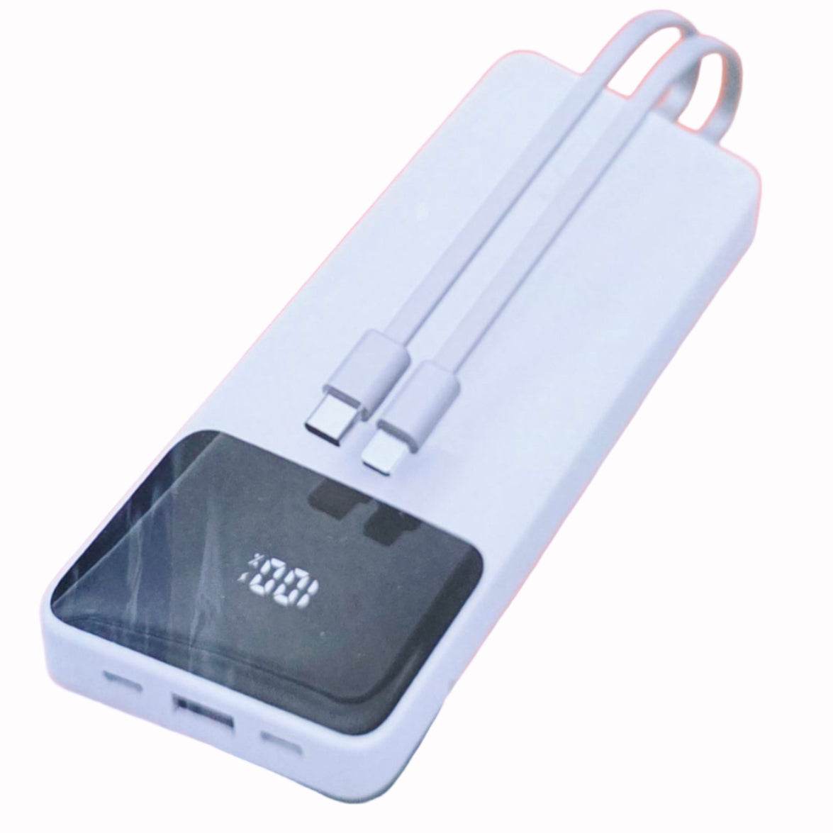 22,5W 10000 mah hızlı pd şarj destekli göztergeli kendisinden typeC lightning kablolu typeC ve usb çıkışlı powerbank apw12 - P2A - KolayMagza