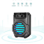 GTS-1961 RGB LED Işıklı Taşınabilir Kablosuz Bluetooth Hoparlör - FM Radyo / USB / SD Kart Destekli 3" Mini Speaker TORİMA