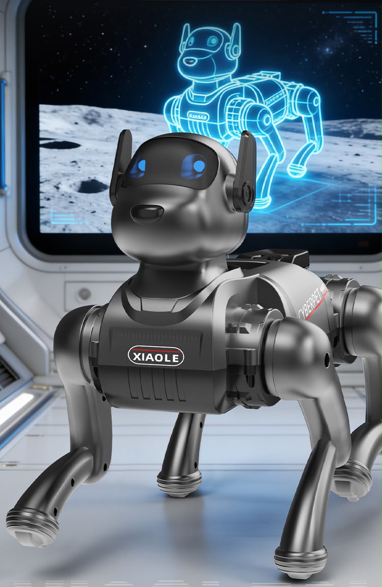Akıllı Uzaktan Kumandalı Robot Köpek - Sesli, Işıklı ve Hareketli Eğitici Akıllı Robot Köpek Oyuncak (6+ Yaş) sampon