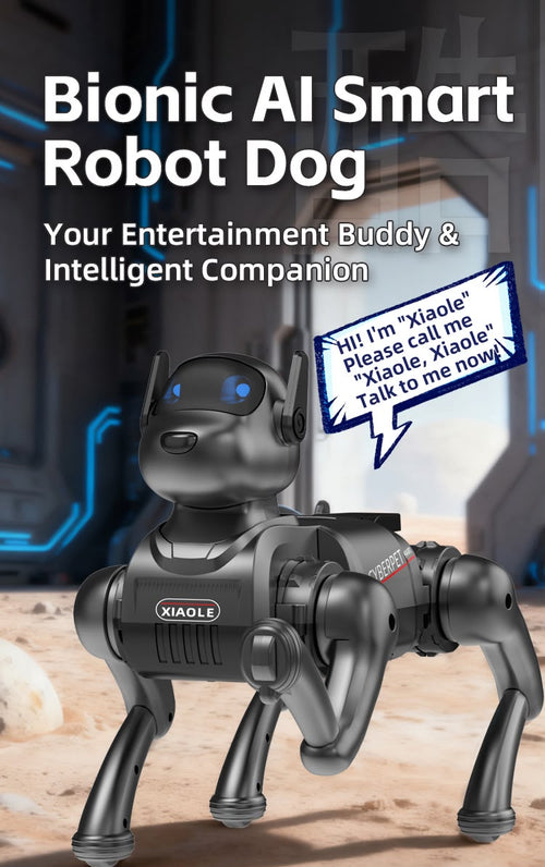 Akıllı Uzaktan Kumandalı Robot Köpek - Sesli, Işıklı ve Hareketli Eğitici Akıllı Robot Köpek Oyuncak (6+ Yaş) sampon